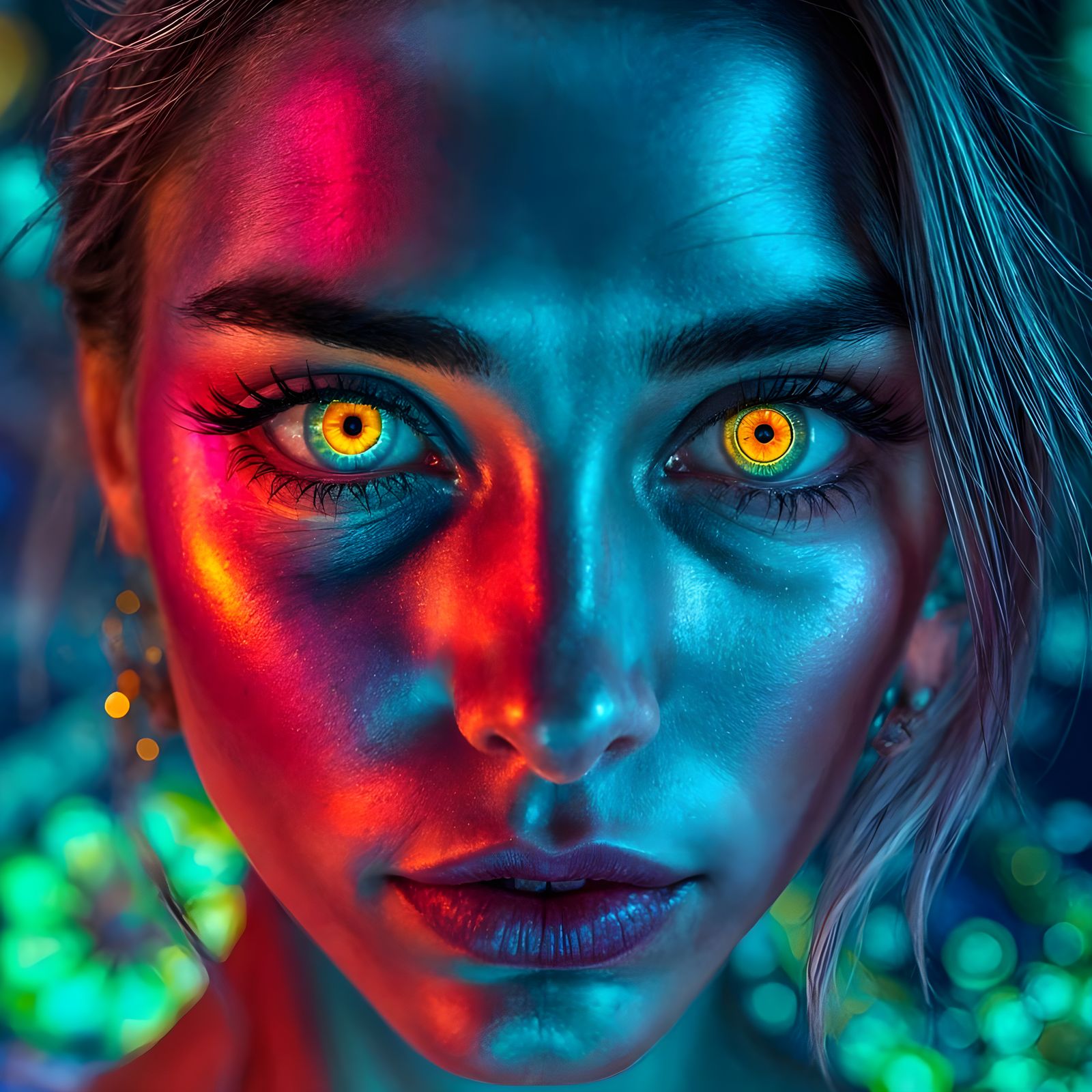 Crystal Goddess with Hypnotic Rainbow Eyes