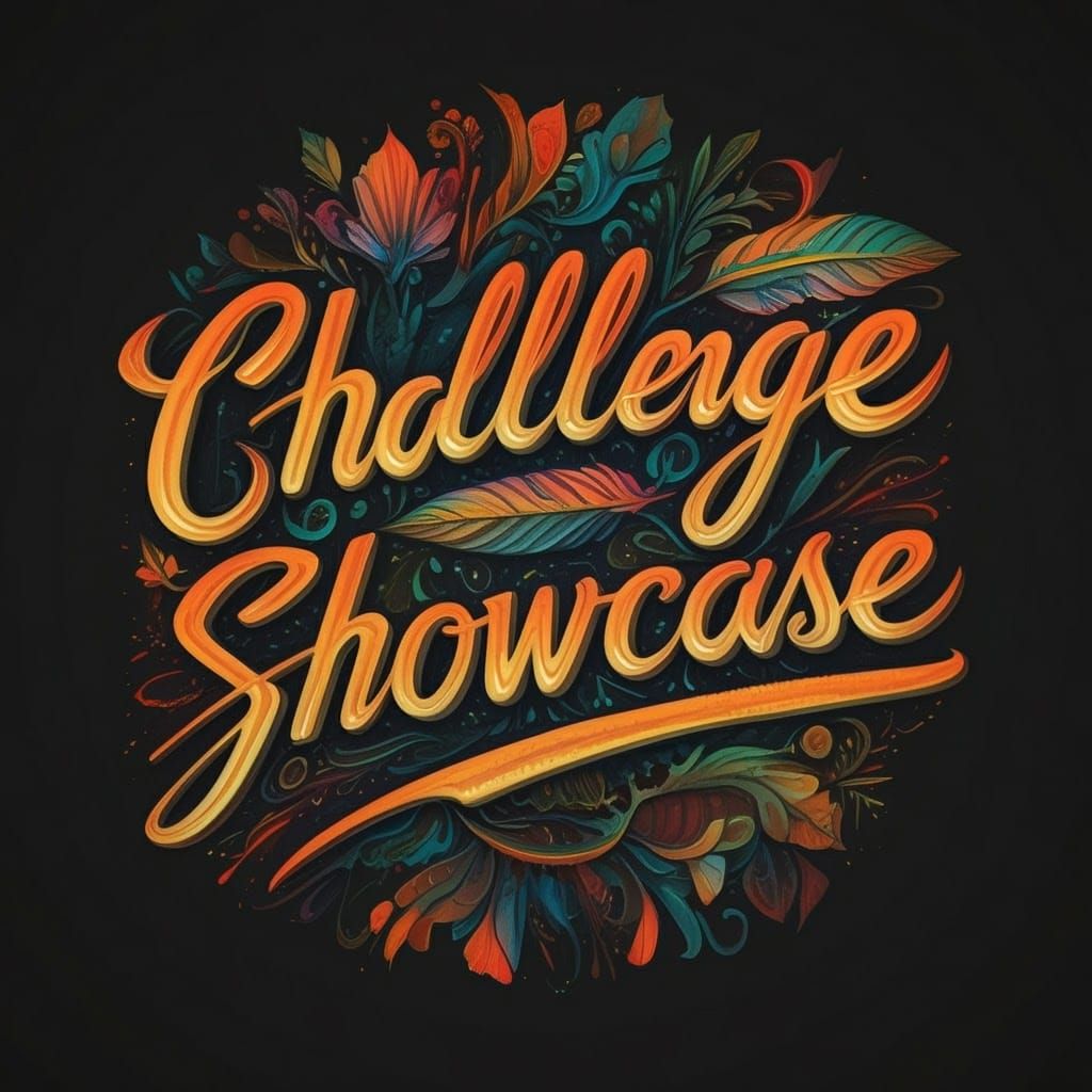 Colorful WordArt for Challenge Showcase