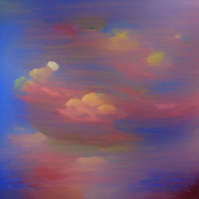 Psychedelic Child's Drawing: Neon Graffiti Sky