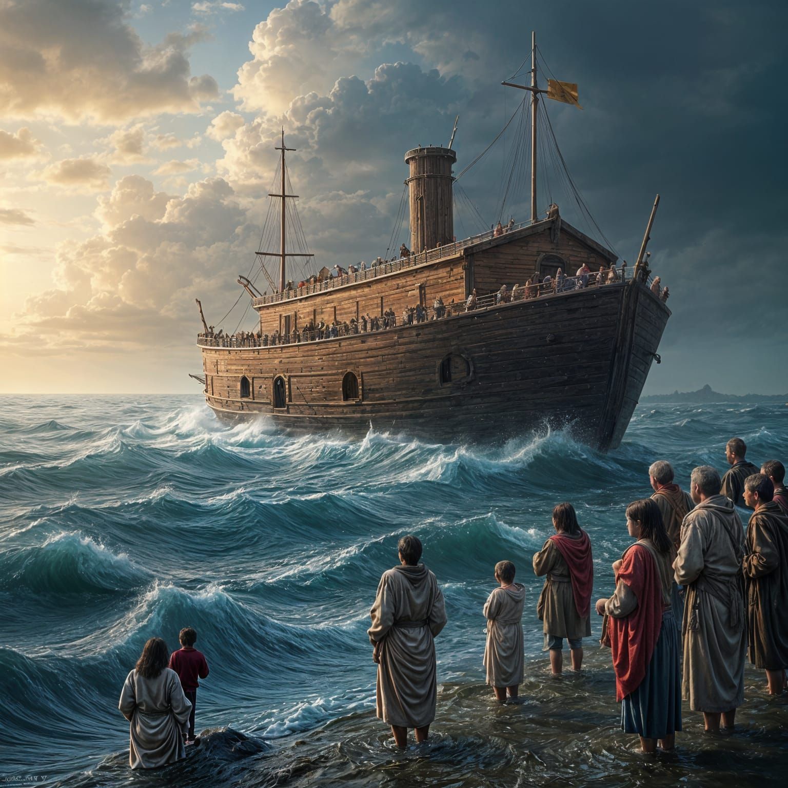 Noah's Ark During the Great Flood