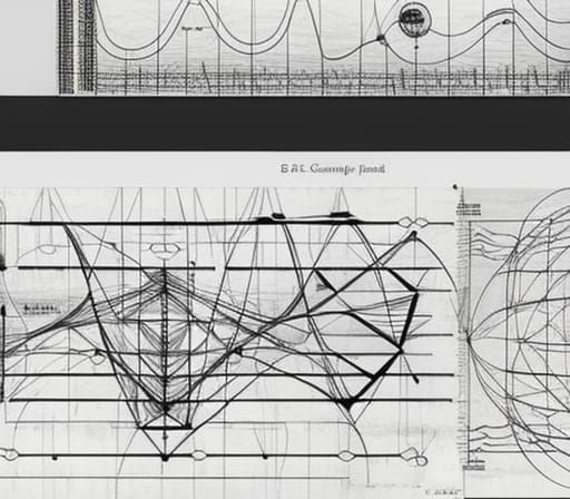 Chaotic 3D Music Graphic Score in Black and White