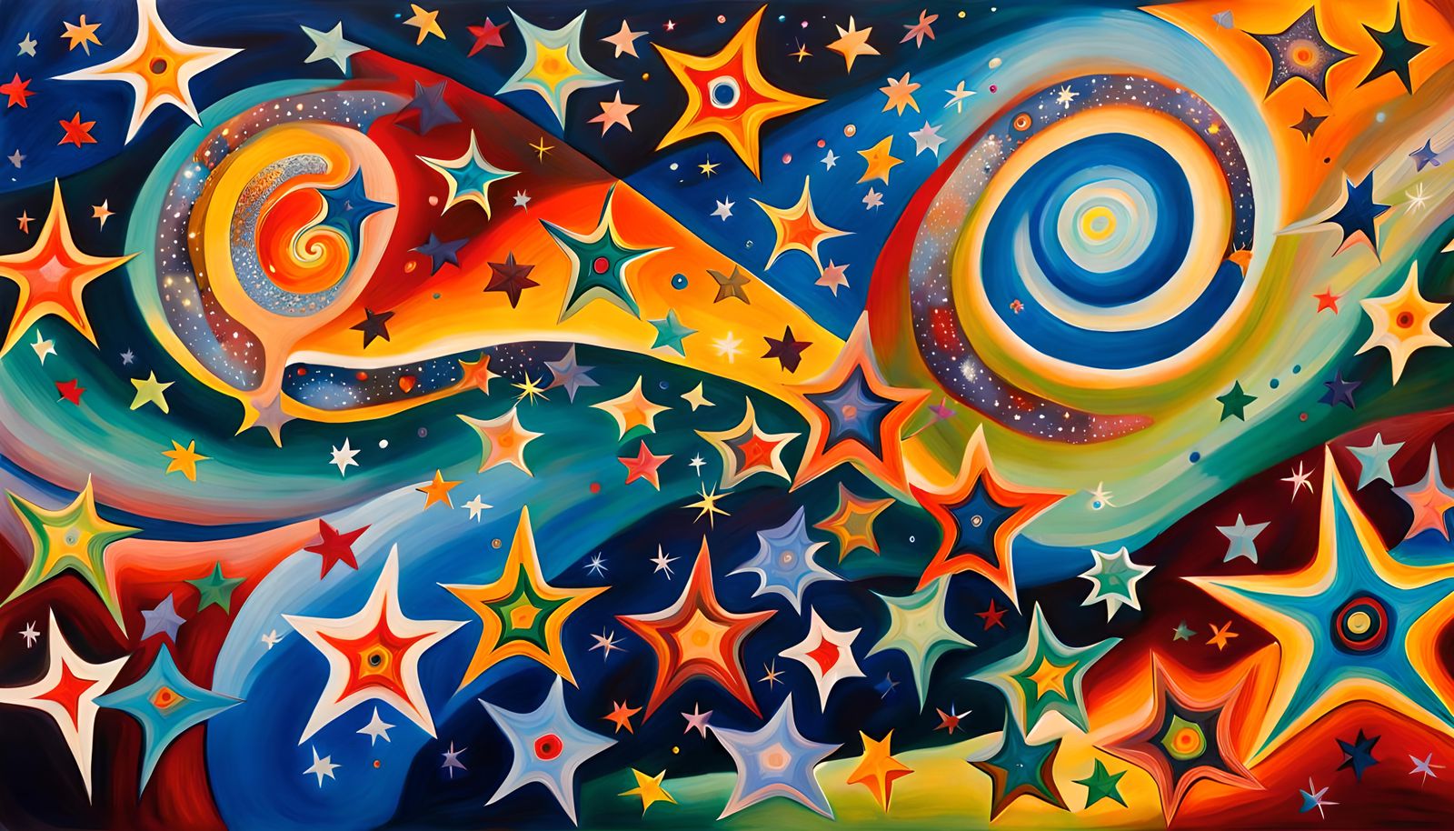 Iridescent Stars Forming from Cosmic Whirlpools