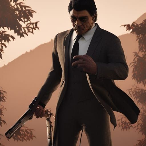 Japanese Hitman Matte Painting in Unreal Engine 5