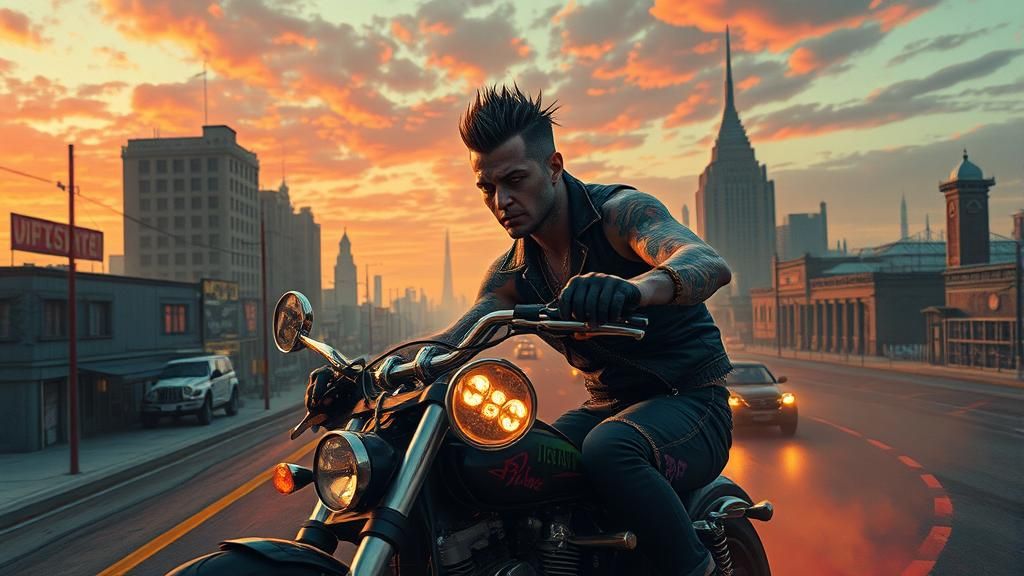 Punk Rock Impresario's High-Octane Motorcycle Chase