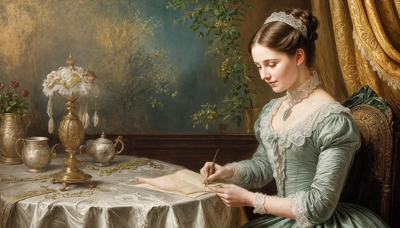 1860s Scene in John Callcott Horsley Style