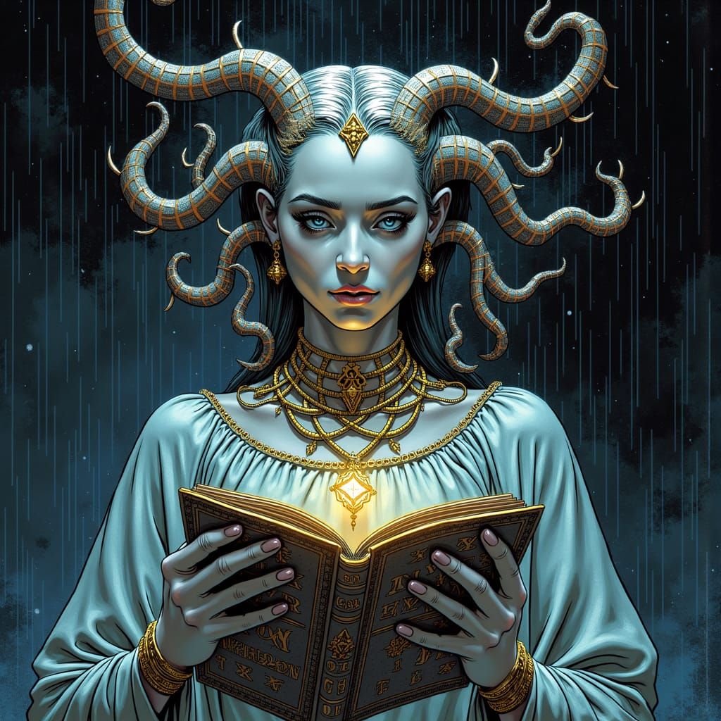 Ophion: Comic Book Character with Cabalistic Tablet