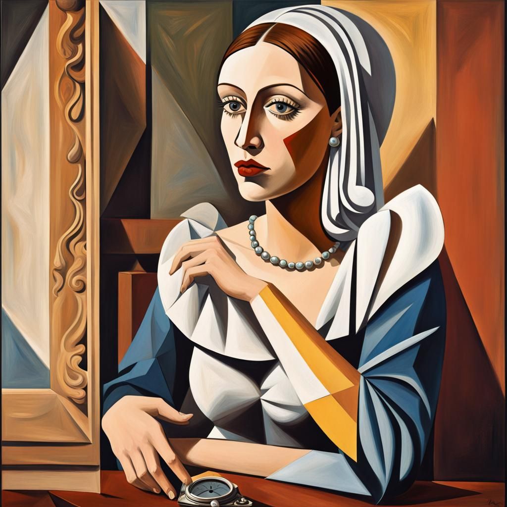 Woman in Cubist Style: A Picasso-esque Portrait