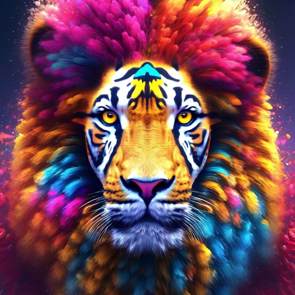 Vibrant Fantasy Realm in Detailed Matte Painting