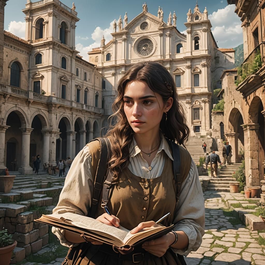 Girl's Italian Relic Quest: Fairycore Concept Art