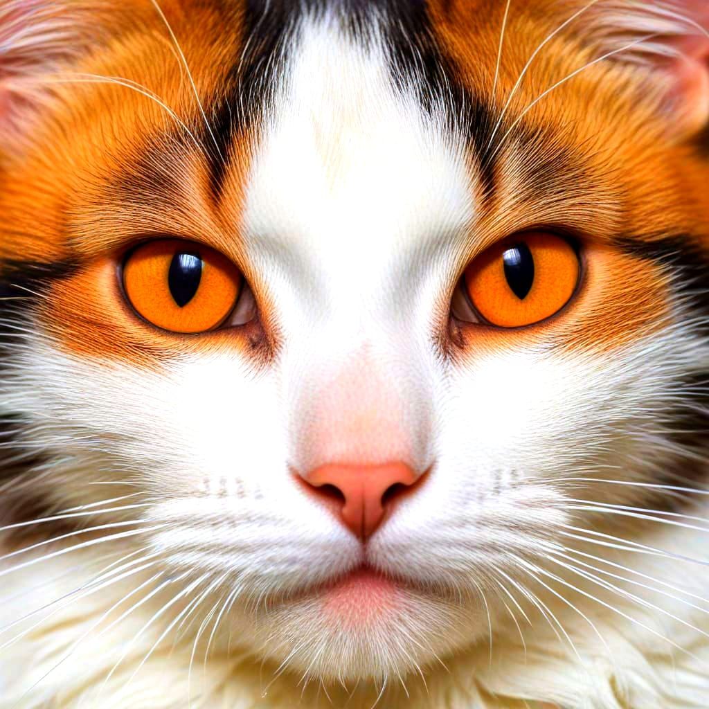 Furry Feline Face Close-Up in Hyperdetail