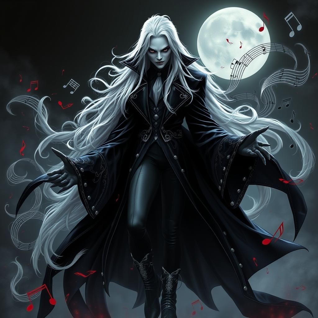 Ethereal Villain Witch in Dark Fantasy Style