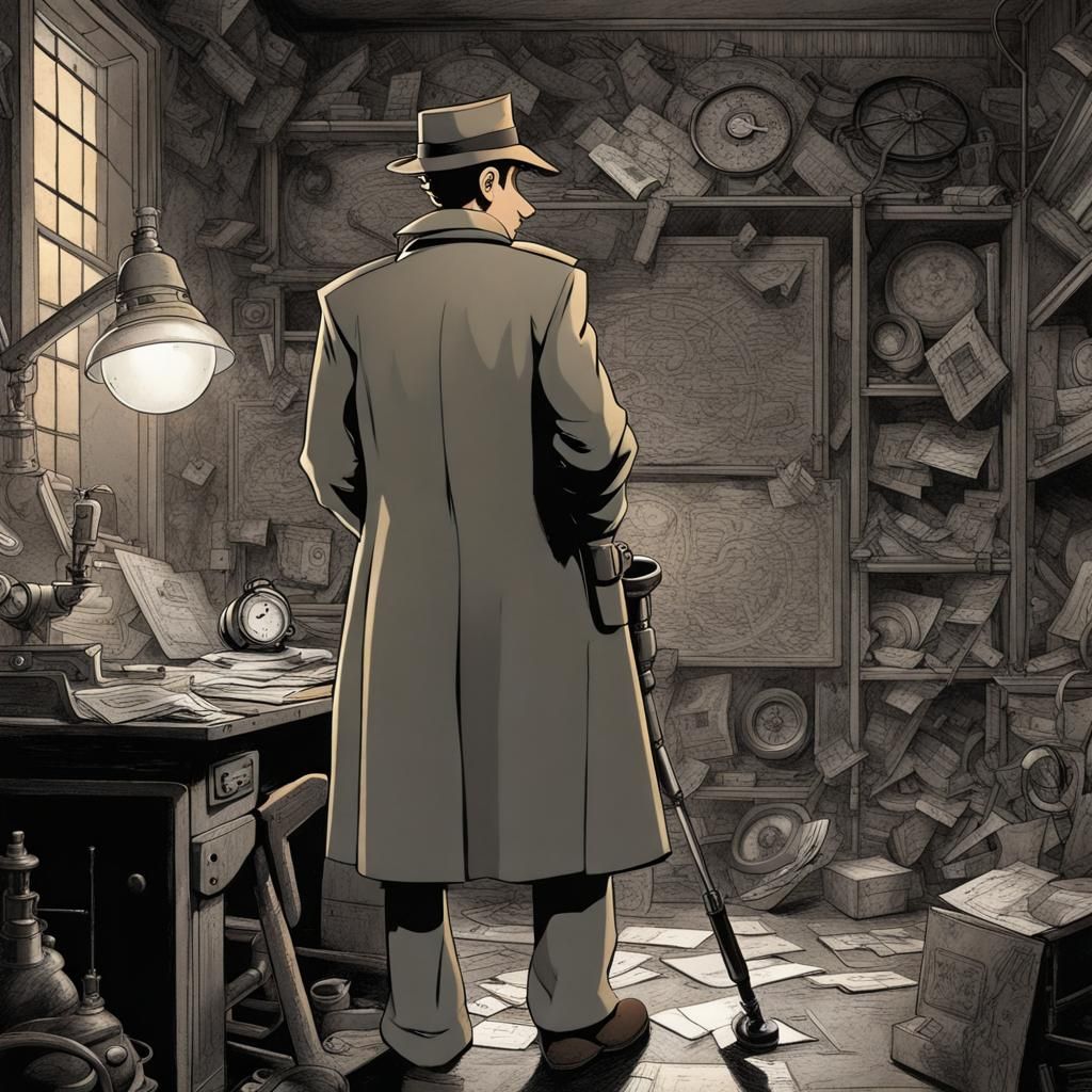 Inspector Gadget: Detailed, Moody, Maximalist Scene
