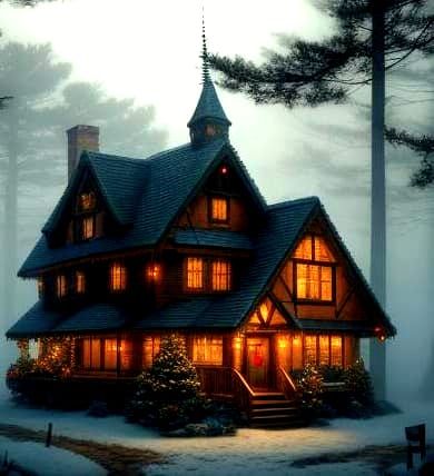 Detailed Christmas Scene in Hyperrealistic Style