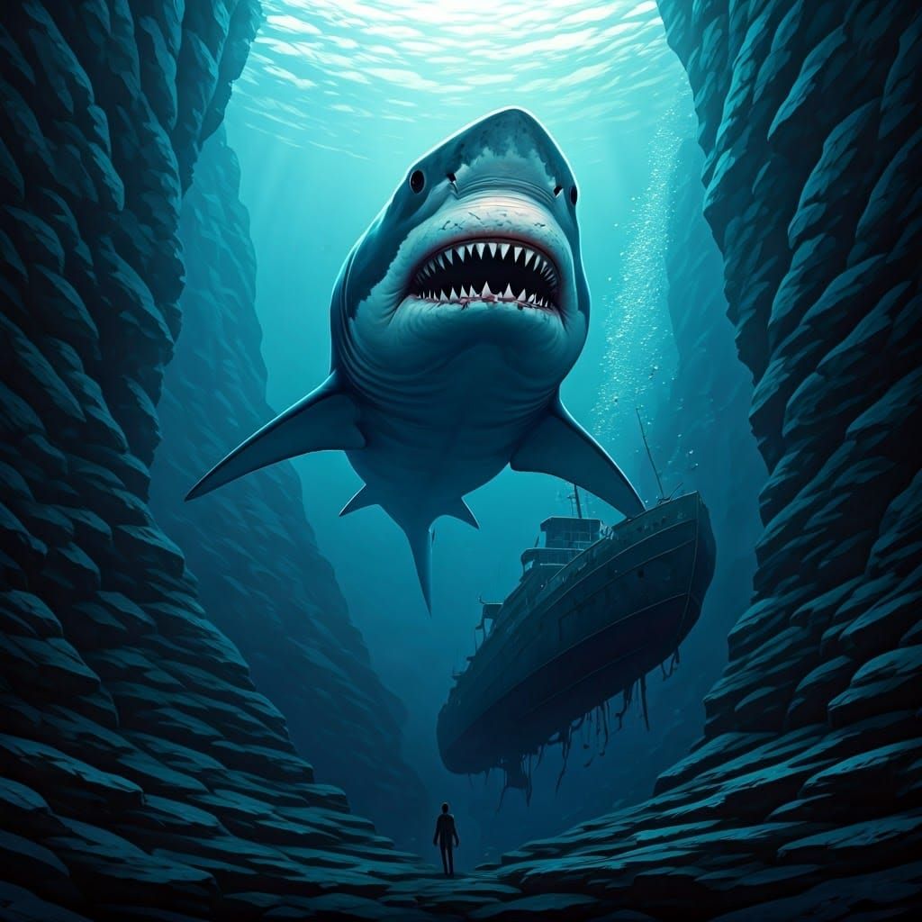 Gargantuan Megalodon Terrorizes Mariana's Trench in Dark Dre...