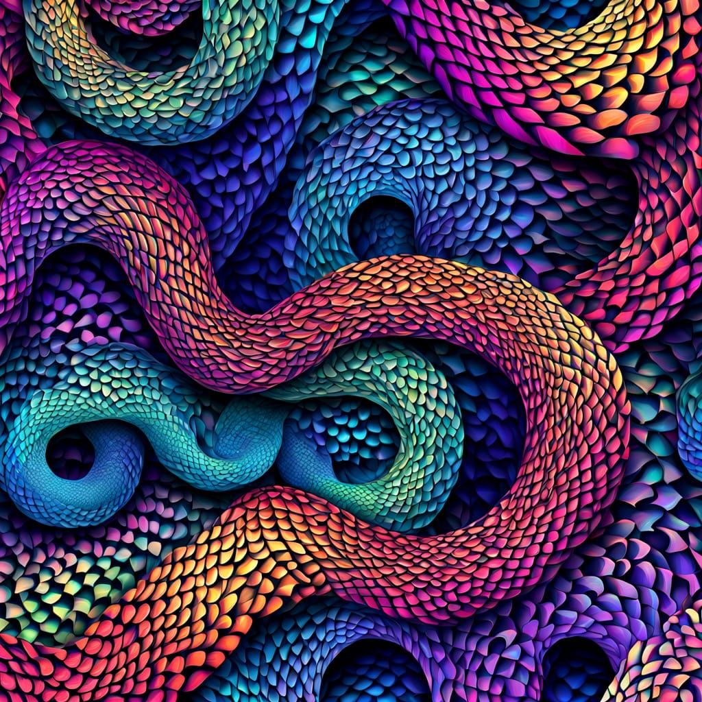 Beautiful den of snakes