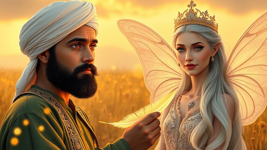 Ancient Warrior in Golden Twilight