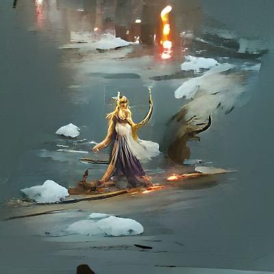 Majestic Norse Goddess Concept Art