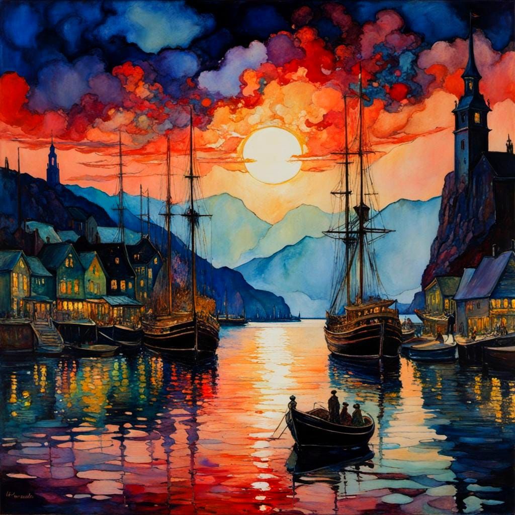 Shadowy Harbor: Deep Saturation Alcohol Ink