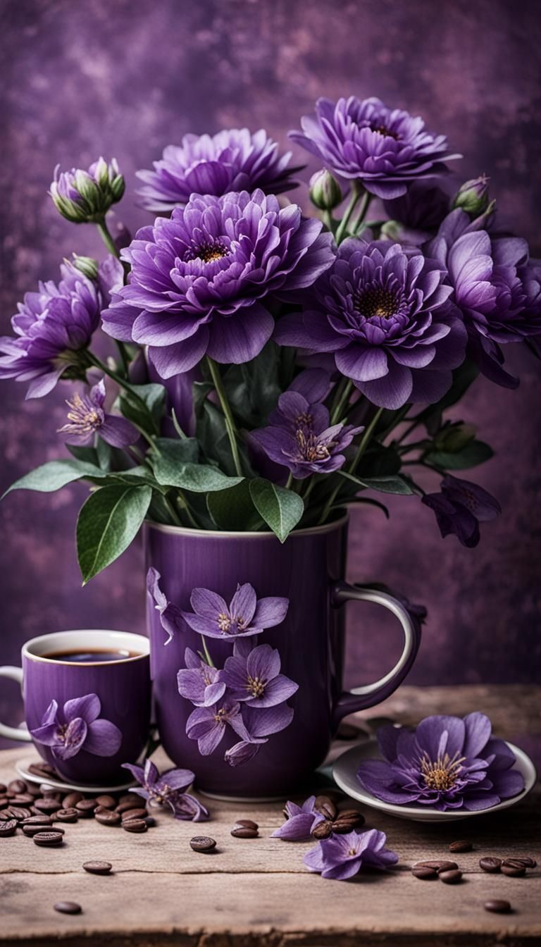 Giant Storm: Delicate Floral Art in Purple