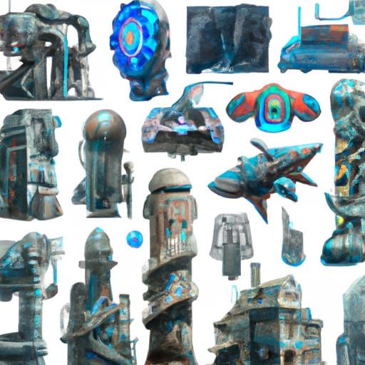 Sci-Fi Props and Game Assets in Digital Painting