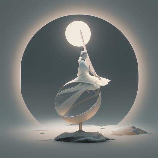 Ethereal Balance in Ivory Hues