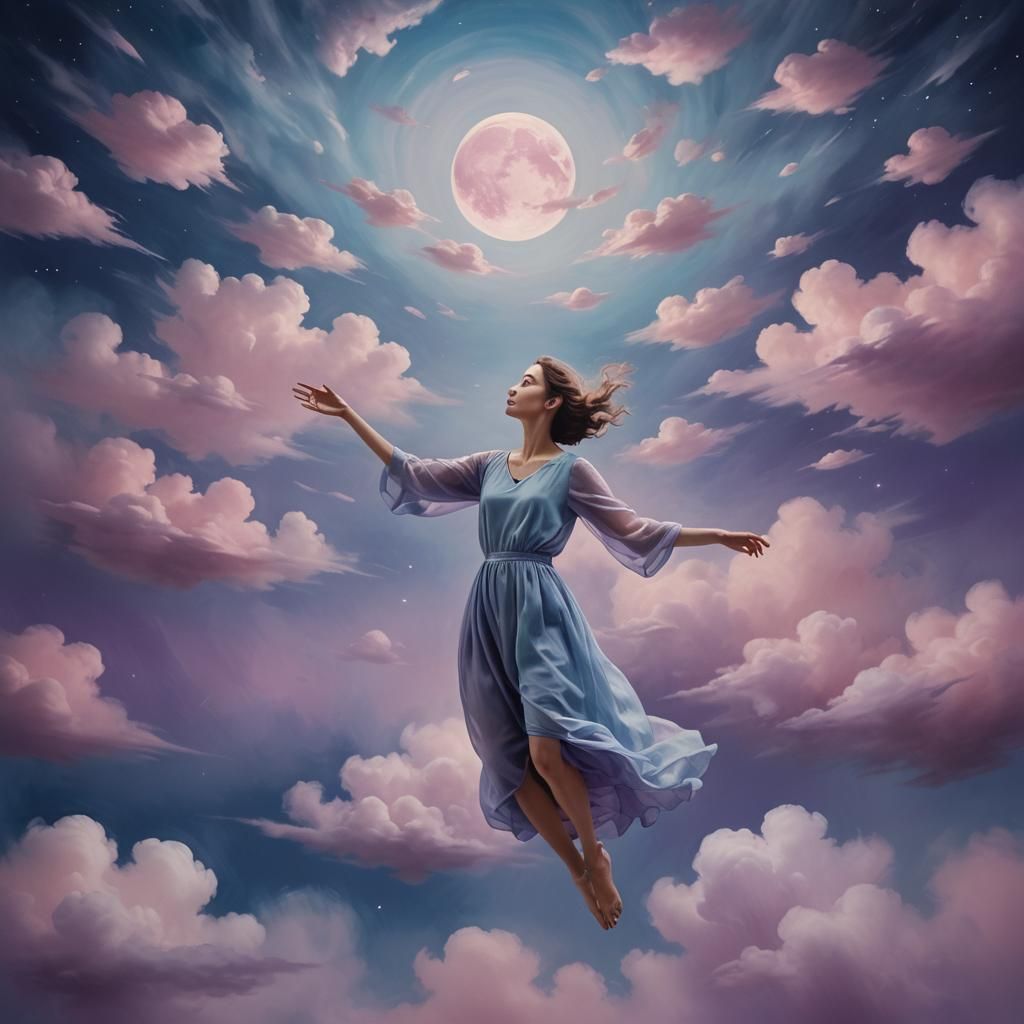 Ethereal Woman in Surreal Dreamscape, Rothko Style