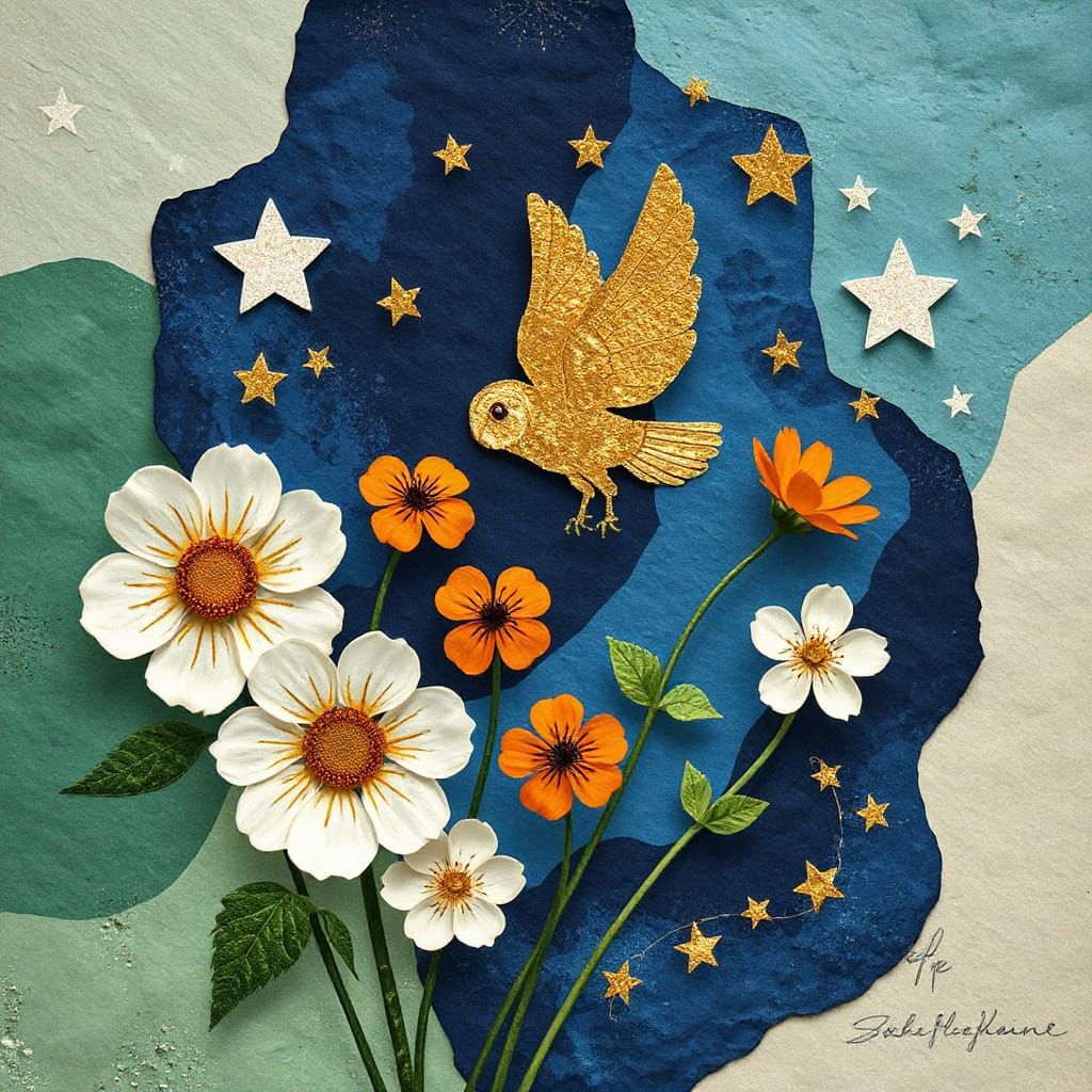 Abstract Midsummer Night's Dream Digital Collage