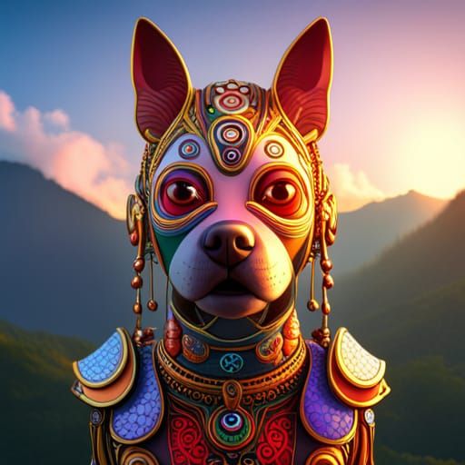 Funky Kintamani dog