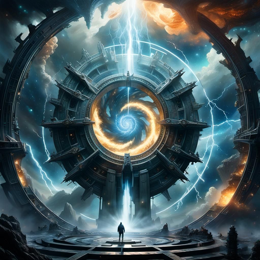 Cosmic Portal to Another World in Nebula Cloud