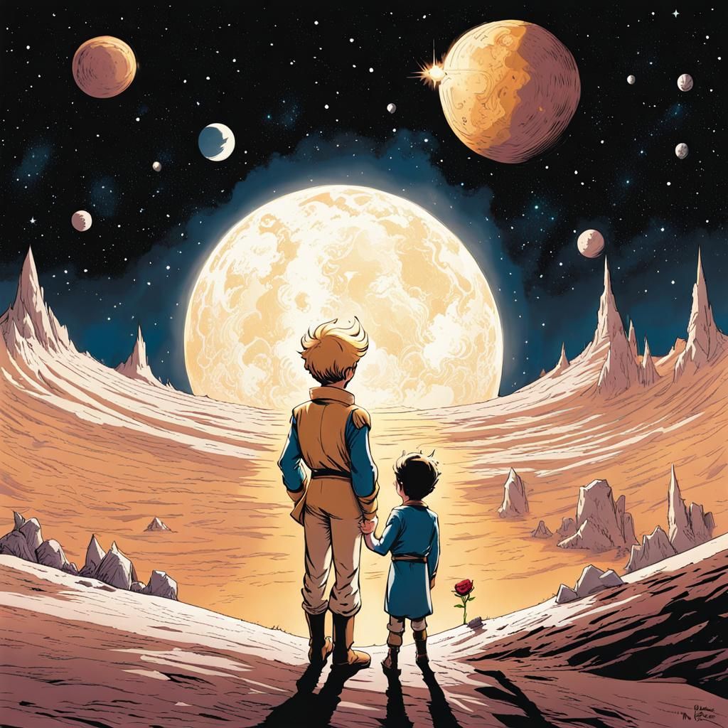 The Little Prince on Asteroid B-612