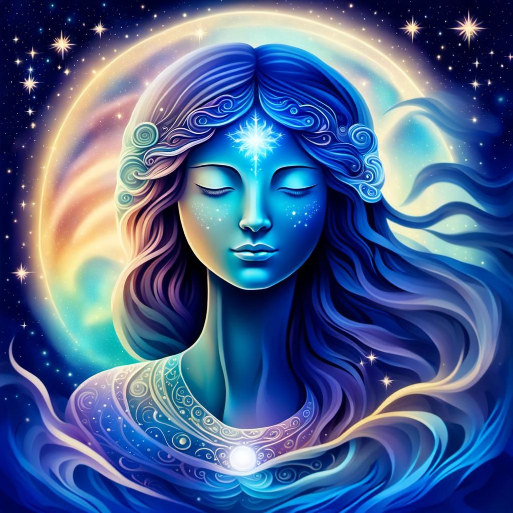 Ethereal Astral Spirit in Dreamlike Splash Art