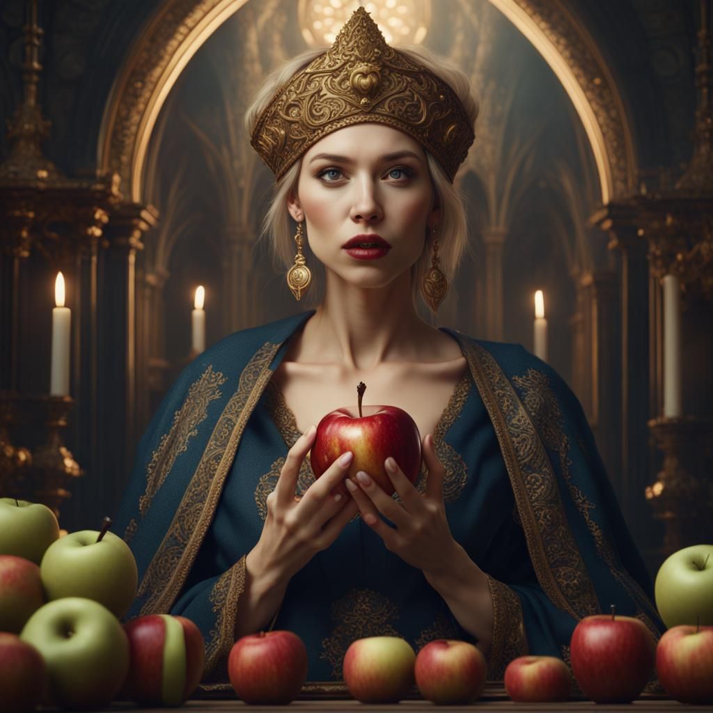 Woman with Apple as Religious Icon