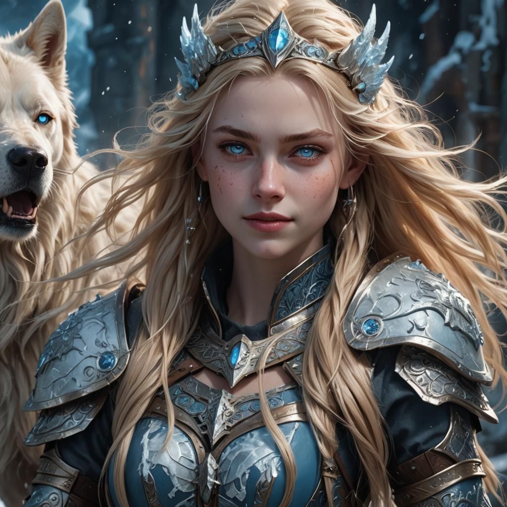 Ice Queen Portrait: Fantasy Concept Art in 8K