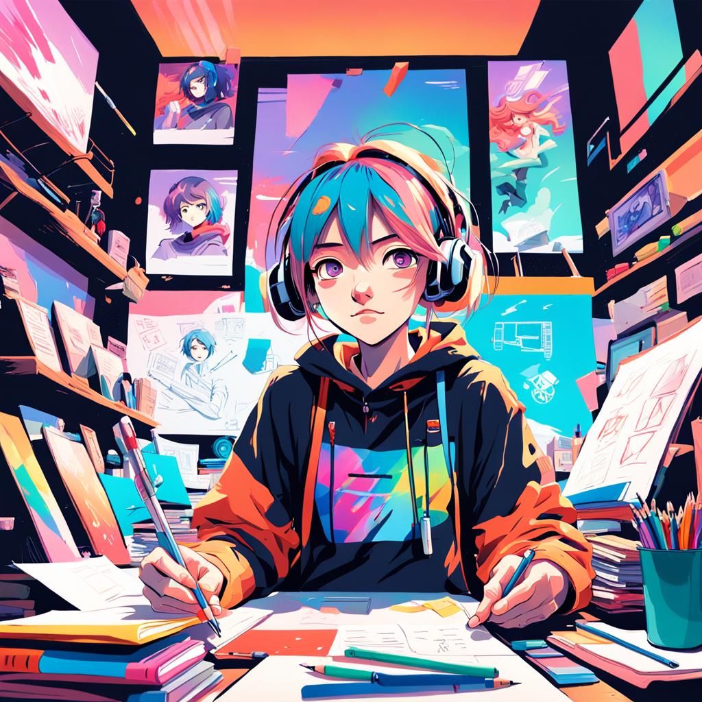 Anime Art of Kominfo Artist at Work