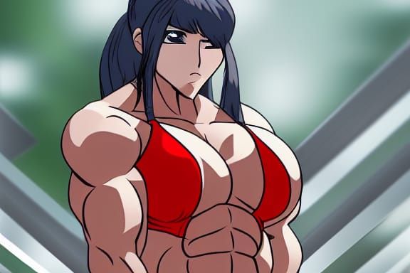 Muscular Anime Girl Bodybuilder