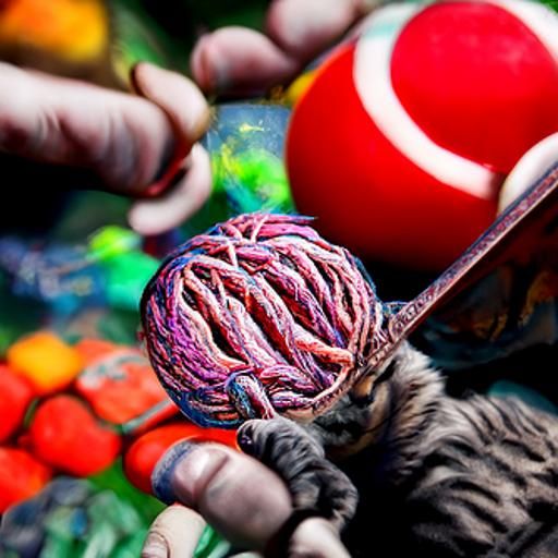 Detailed Yarn Crafts in a Fantasy Art Style