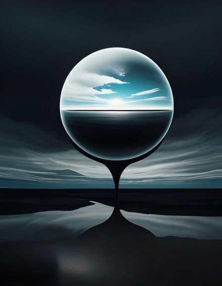 Surreal Melting Clock in Vast Landscape