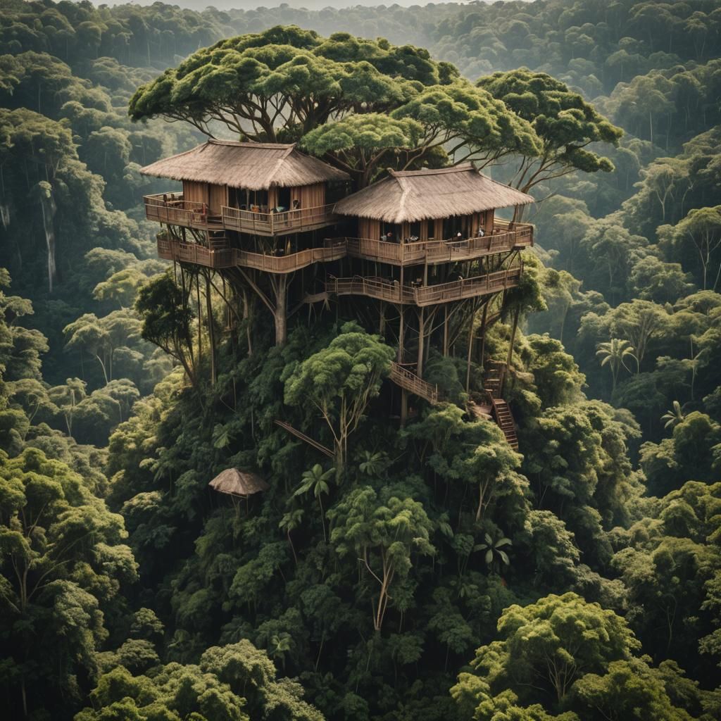 Amazonian Families Thriving in Treetop Village