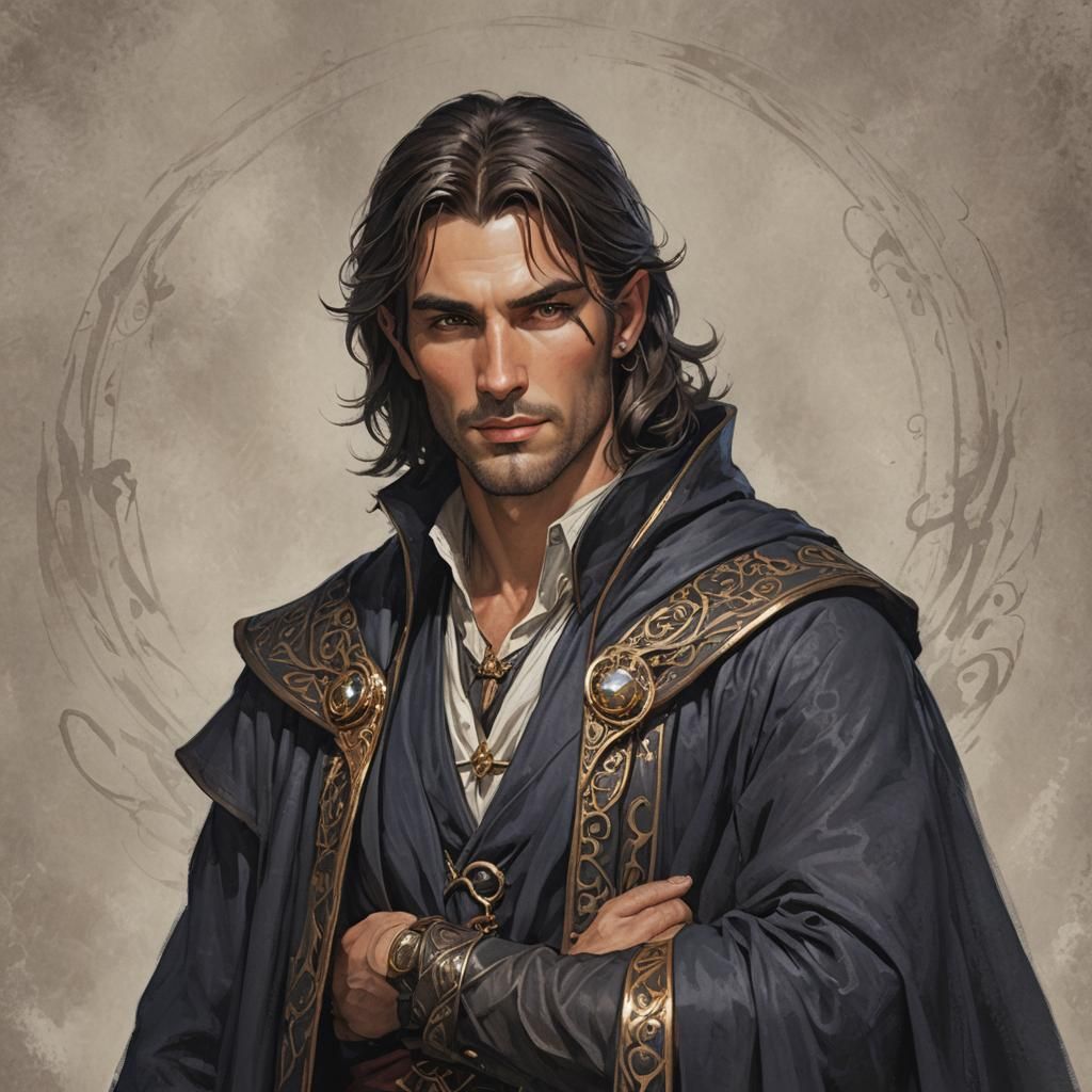 Handsome Male Sorcerer Generated by AI