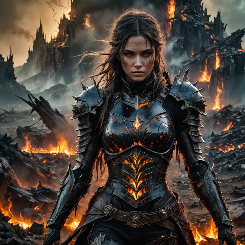 Fantasy Hunter in Charred Armour, by Royo