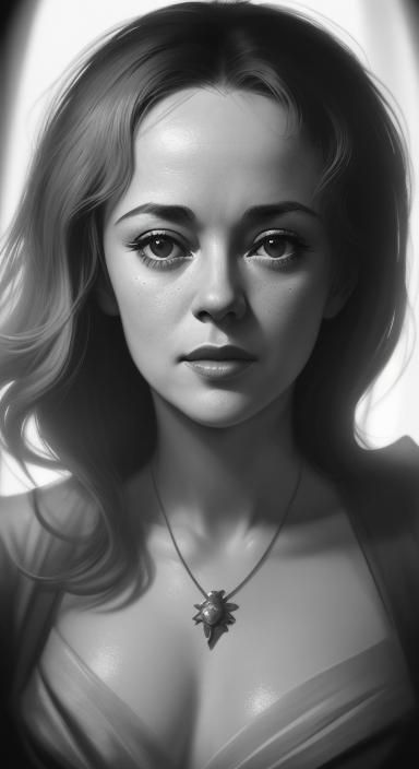 Jeanne Moreau in Film Noir Portrait, 1950s Paris