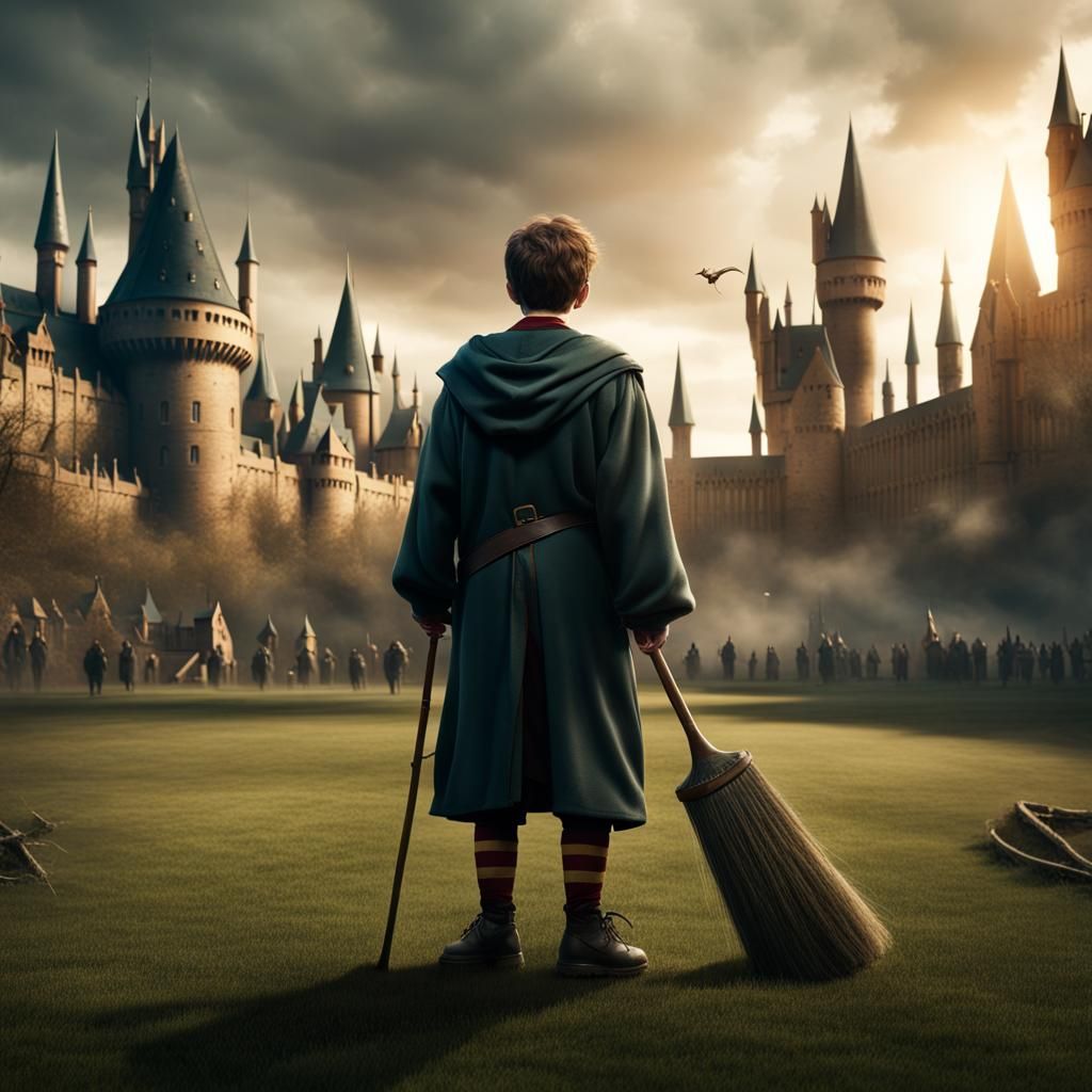 Frightened Boy Cries on Quidditch Field