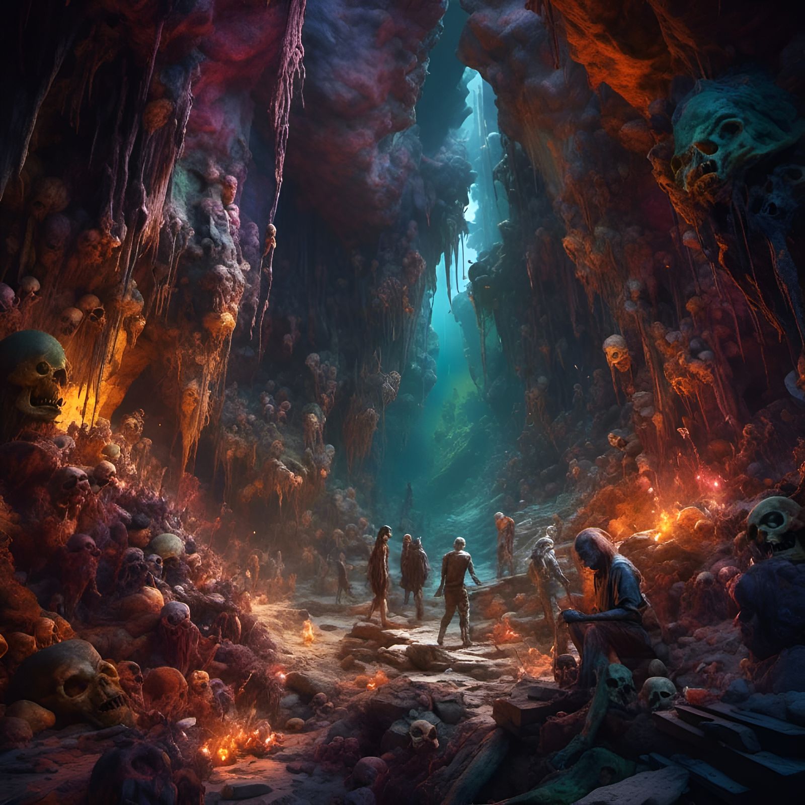 Zombies in a cavern!!