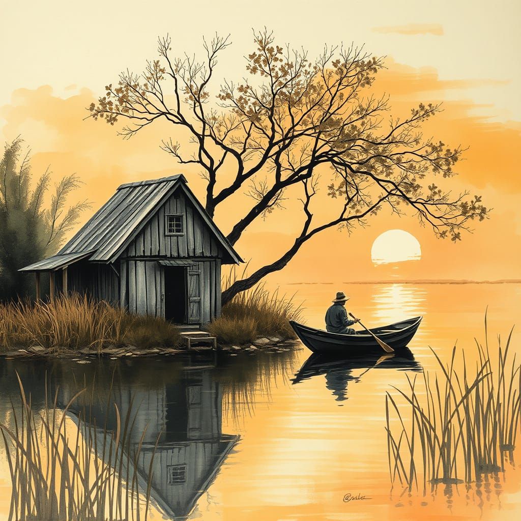 in a lake.. 🌅