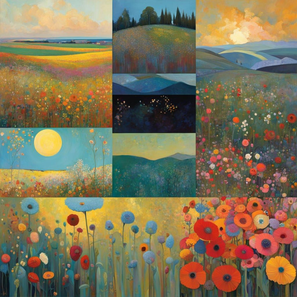 Wildflower Abstraction in Vibrant Colors