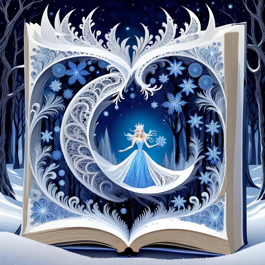 Snow Queen's Narnia: A Tim Burton-Style Fairy Tale