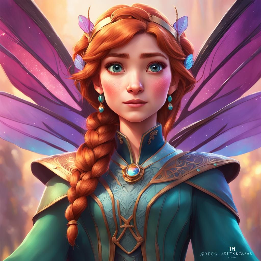 Princess anna with fairy wings