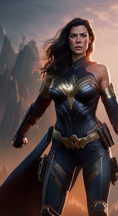 Wonder Woman Portrait in Hyperrealistic Digital Art