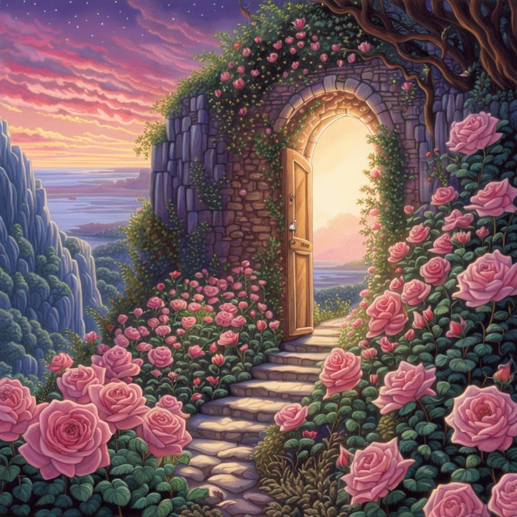 Fantasy Portal: Rose Garden to Starry Cliff