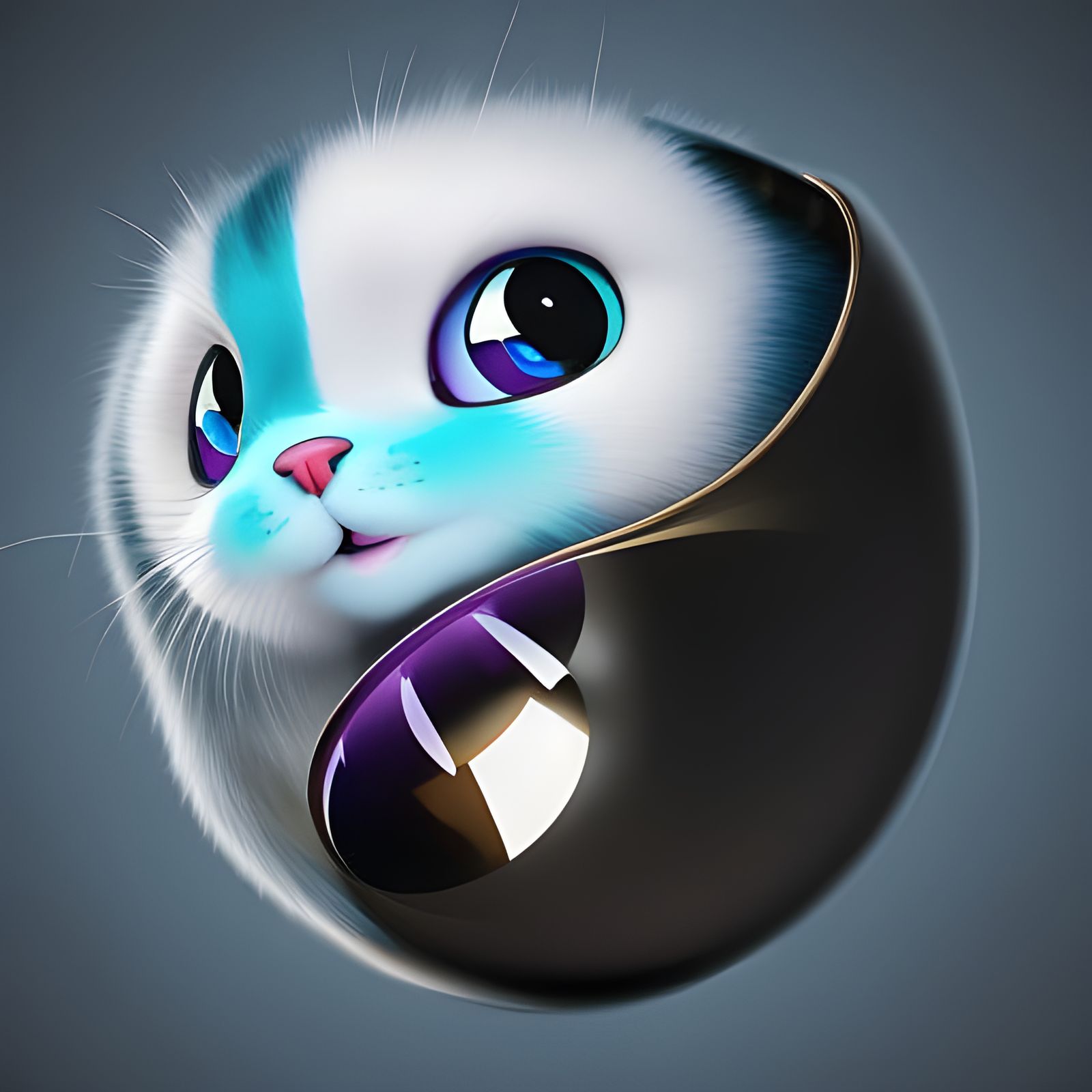 Cats in Beatnik Cafe: 3D Animated Art